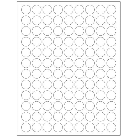Bsc Preferred 3/4'' White Removable Circle Laser Labels, 10800PK BUY00030856
